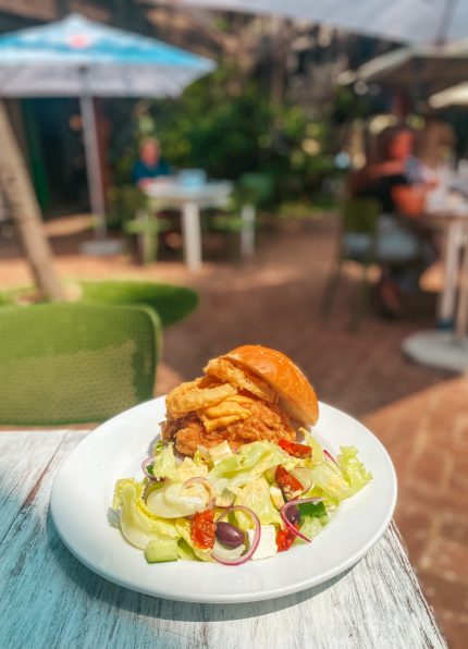 Brooks Café and Deli - burger and salad